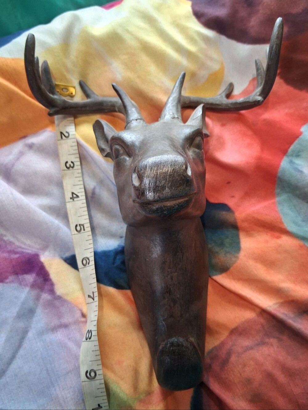 Rustic Brown Deer Head Wall Accent - Brown - Picture 5 of 7